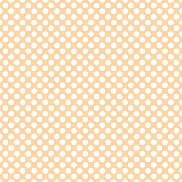 Patrón de vector de azulejos con lunares blancos sobre fondo de coral pastel — Archivo Imágenes Vectoriales