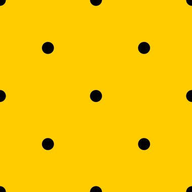 Sarı arkaplanda siyah benekli döşeme vektör deseni