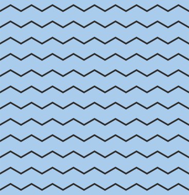 Döşeme chevron vektör deseni pastel mavi ve siyah zig zag arka plan