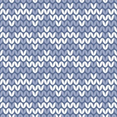 Kiremit mavi ve beyaz örgü vektör modeli