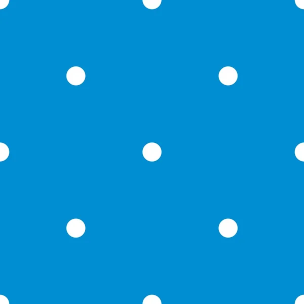 Dachówka wektor wzór z słodkie białe kropki na niebieskim tle — Wektor stockowy