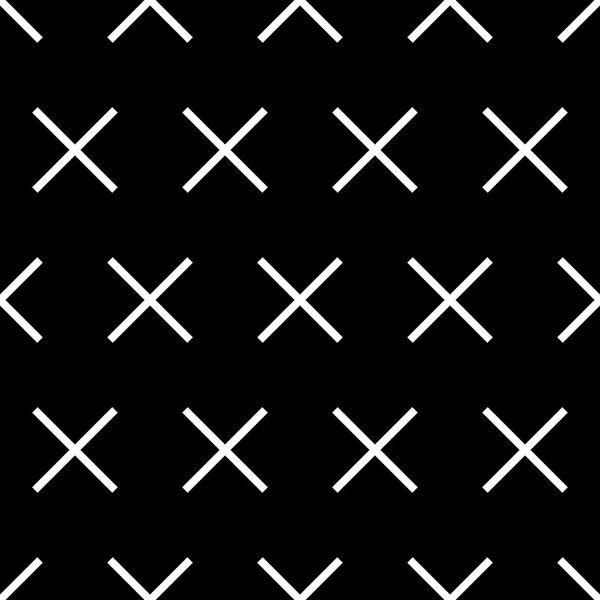 Tile black 과 white x cross vector 패턴 — 스톡 벡터