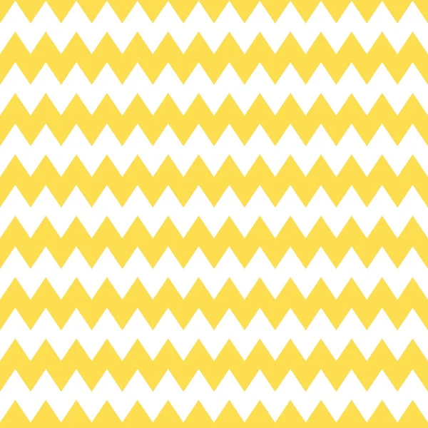 Tile chevron vector pattern with yellow and white zig zag background — Stock Vector