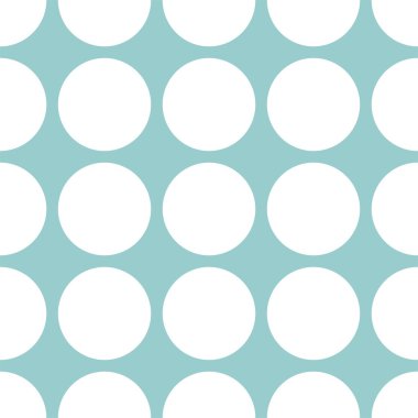 Büyük beyaz lekeli nane yeşil zemin üzerine döşeme vektör deseni