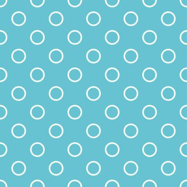 Pastel mavi arka planda beyaz benekli, pürüzsüz vektör deseni.