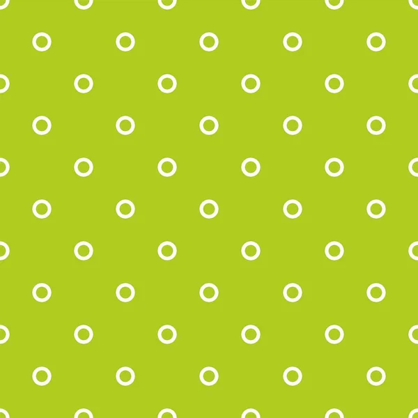 Seamless Vector Pattern Polka Dots Fresh Grass Green Background — Stock Vector