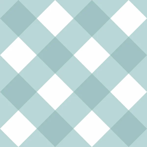Checkered Menta Azul Blanco Patrón Vectores Azulejos — Archivo Imágenes Vectoriales