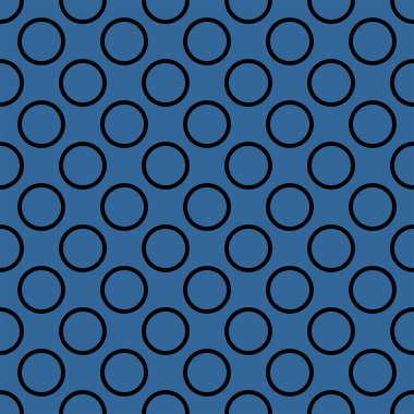 Pastel mavi arka planda sevimli siyah benekli pürüzsüz vektör deseni