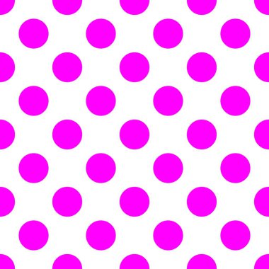 Beyaz arka planda pembe benekli kusursuz vektör deseni. Kartlar, albümler, arka planlar, sanatlar, el sanatları, kumaşlar, dekorasyon veya albümler için