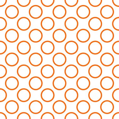 Beyaz zemin üzerinde büyük turuncu noktalar olan döşeme vektör deseni