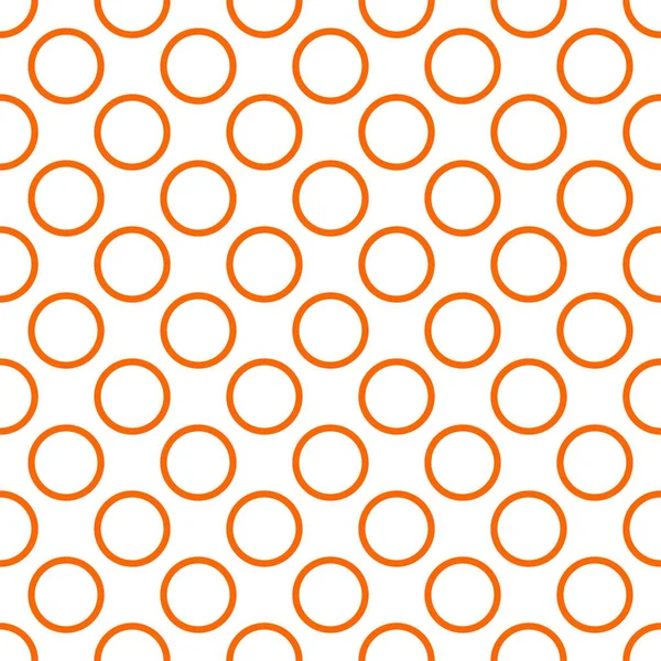 Modèle Vectoriel Tuile Avec Gros Points Orange Sur Fond Blanc — Image vectorielle