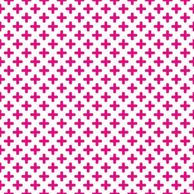 Çapraz karo artı pastel pembe ve beyaz vektör deseni