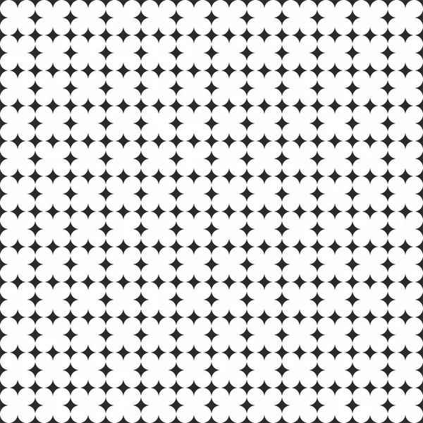 Azulejos Blanco Negro Patrón Vector Cruzado — Vector de stock