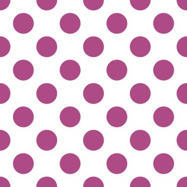 Beyaz arka planda mor benekli kusursuz vektör deseni. Kartlar, albümler, arka planlar, sanatlar, el sanatları, kumaşlar, dekorasyon veya albümler için