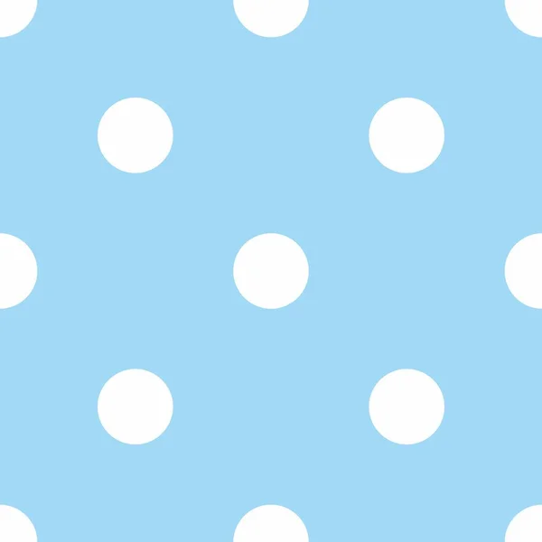 Tegel Vector Patroon Met Witte Stippen Met Schaduw Pastelblauwe Achtergrond — Stockvector
