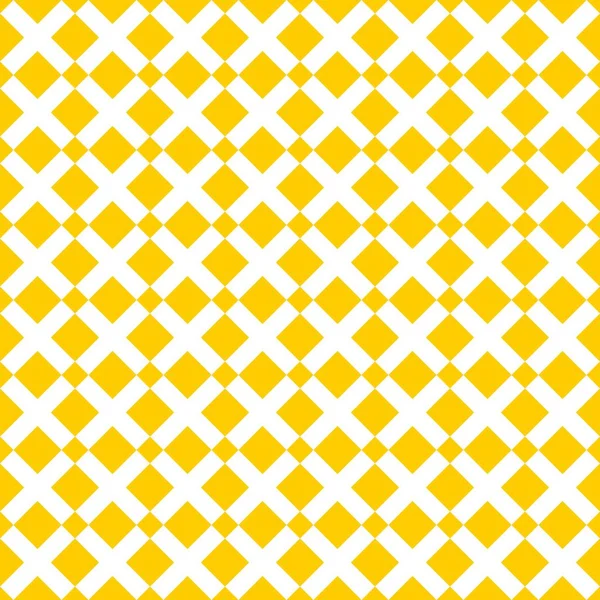 タイル クロスプラスシームレスな装飾壁紙のための黄色と白のベクトルパターン — ストックベクタ