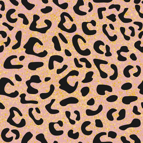 Design Padrão Vetor Leopardo Sem Costura Fundo Impressão Azulejo Rosa — Vetor de Stock