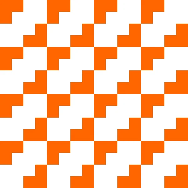 タイルオレンジと白のベクトルパターン — ストックベクタ