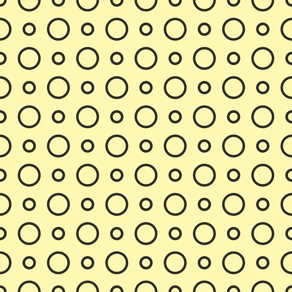 Patrón Vectorial Azulejos Con Lunares Negros Sobre Fondo Amarillo — Archivo Imágenes Vectoriales