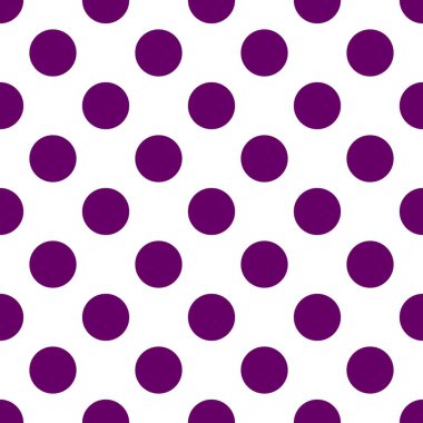 Beyaz arka planda mor benekli kusursuz vektör deseni. Kartlar, albümler, arka planlar, sanatlar, el sanatları, kumaşlar, dekorasyon veya albümler için
