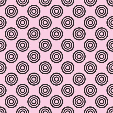 Pembe arka planda siyah benekli döşeme vektör deseni