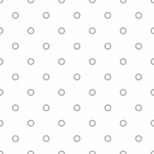 白い背景のグレーの水玉レトロなシームレスなベクトルパターンまたはテクスチャ — ストックベクタ