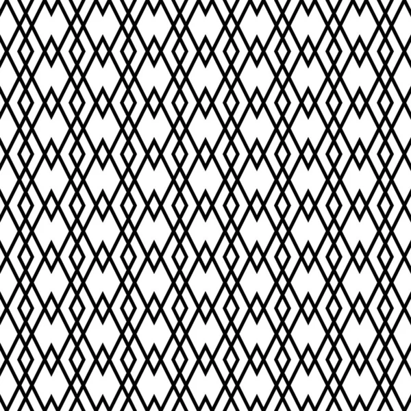 Azulejos Patrón Vectorial Blanco Negro Fondo Línea Gráfica Para Decoración — Archivo Imágenes Vectoriales
