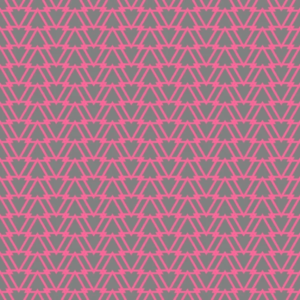 Patrón Vectores Azulejos Con Triángulos Rosados Sobre Fondo Gris Para — Vector de stock