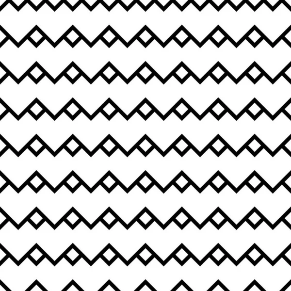 ジグザグベクトルシェブロン黒と白のタイルパターン — ストックベクタ