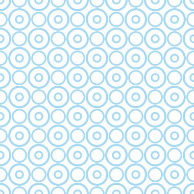 Beyaz arkaplan ile mavi noktalı döşeme vektör deseni