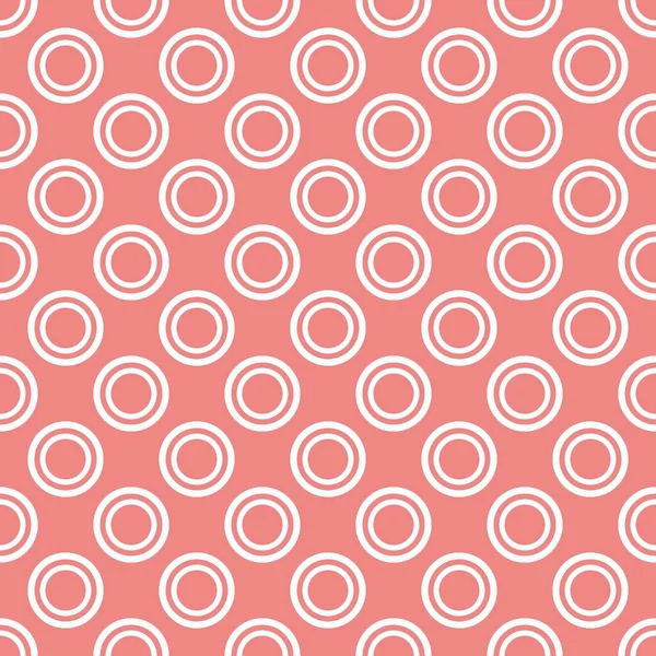 Pembe arka planda beyaz noktalı, pürüzsüz vektör deseni