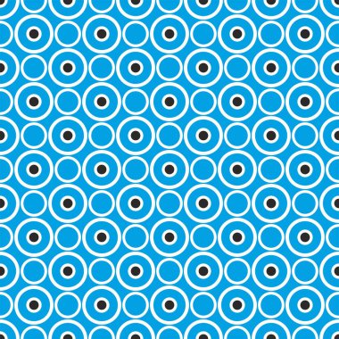 Lacivert arkaplanda siyah ve beyaz noktalı pürüzsüz vektör deseni