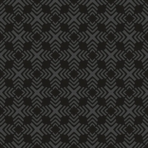 Azulejos Patrón Vectorial Negro Gris Fondo Gráfico Oscuro — Vector de stock