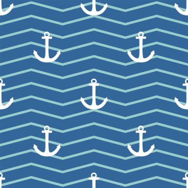 Naneli yeşil ve mavi çizgili yelken vektör deseni