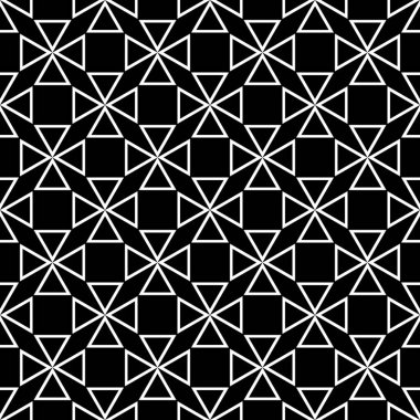 Kusursuz dekorasyon duvar kağıdı için siyah ve beyaz arkaplanı olan döşeme vektör deseni