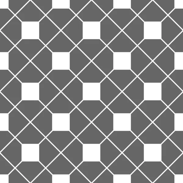 Carrelage Fond Gris Foncé Blanc Motif Vectoriel Sans Couture — Image vectorielle