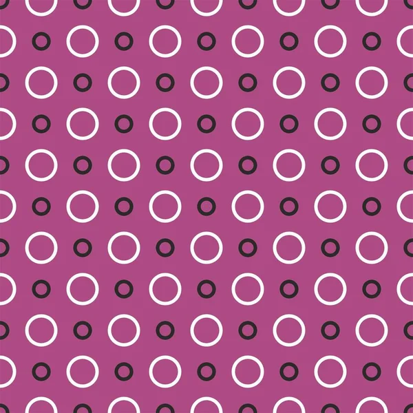 Zwart Witte Stippen Roze Paarse Achtergrond Retro Naadloze Vector Patroon — Stockvector