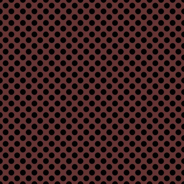 Modèle Vectoriel Tuile Pois Noirs Sur Fond Marron — Image vectorielle