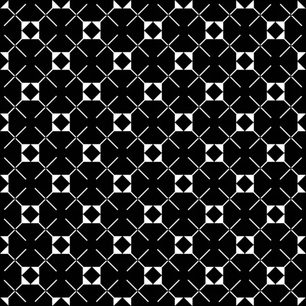 タイル黒と白のベクトルパターンまたはグラフィックラインの背景 — ストックベクタ