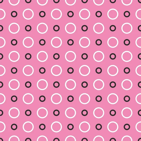 Pois Noirs Blancs Sur Fond Rose Violet Motif Vectoriel Sans — Image vectorielle