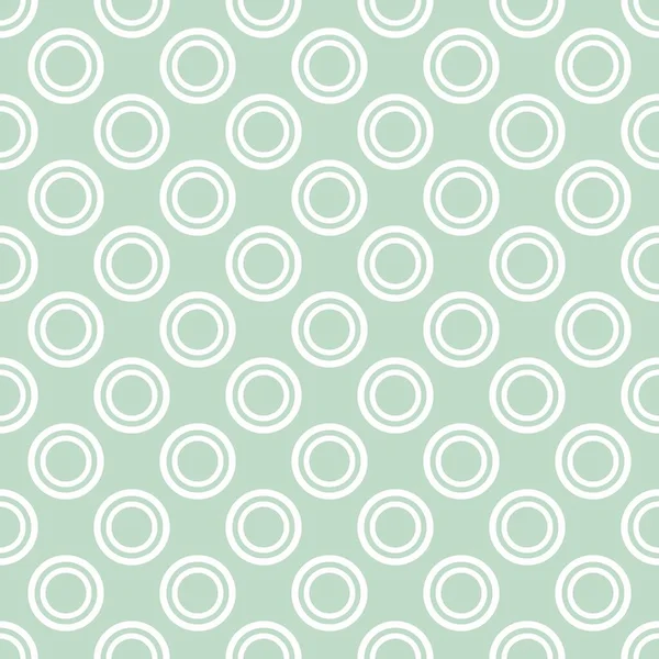 Polka Dots Mint Green Background Retro Seamless Vector Pattern — Stock Vector