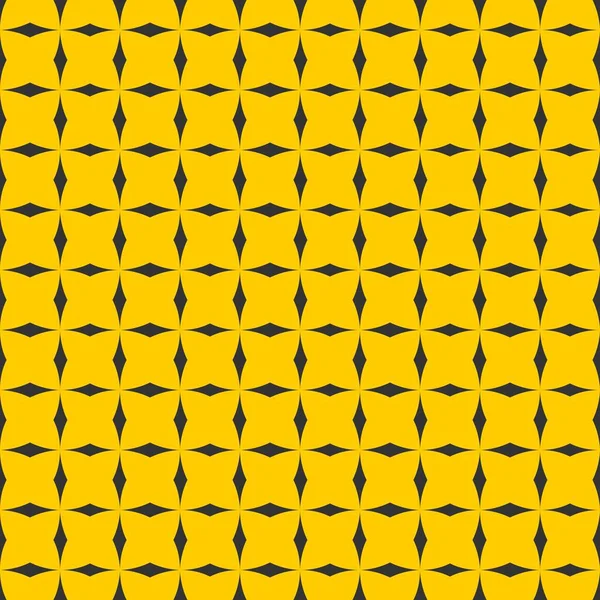 タイル黄色と黒のベクトルパターン — ストックベクタ