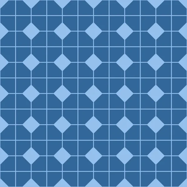 Nahtloses Blaues Muster Mit Rauten Abstrakter Vektorhintergrund — Stockvektor