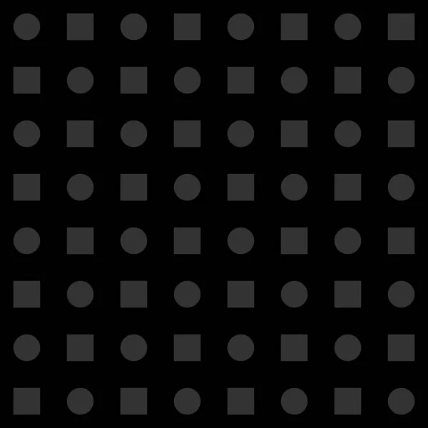黒の背景に灰色の飾りタイル ベクトル パターン — ストックベクタ