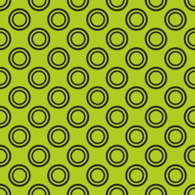 Yeşil zemin üzerinde siyah benekli döşeme vektör deseni, pürüzsüz duvar kağıdı dekorasyonu için