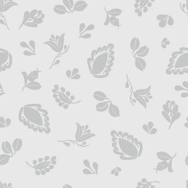 Motif Vectoriel Tuile Avec Imprimé Floral Sans Couture Feuilles Sur — Image vectorielle