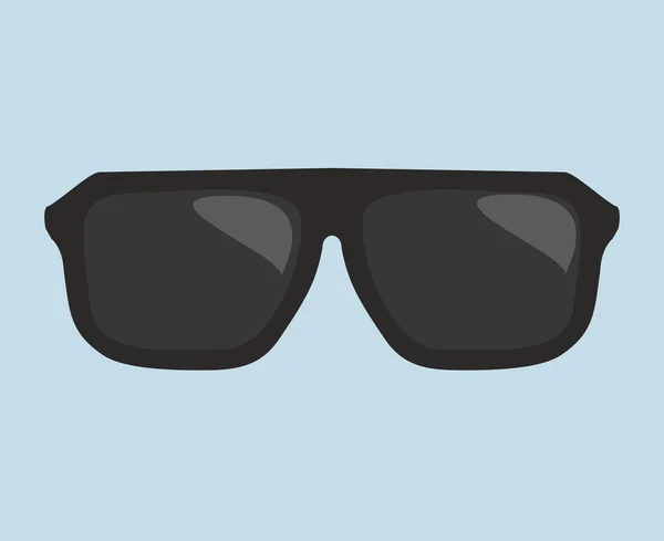 Schwarze Hipster Sonnenbrille Vektor Illustration — Stockvektor