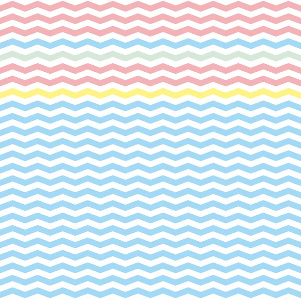 シェブロン ジグザグ タイル パターンをベクトルまたはシームレスなグリーン、ピンク、黄色と青の背景. — ストックベクタ