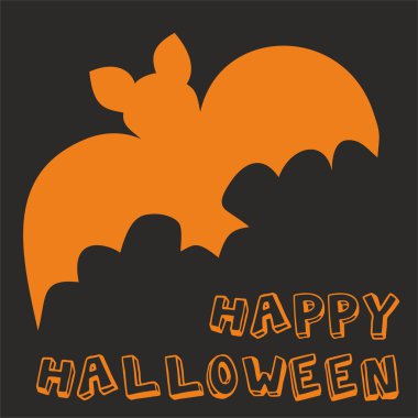 Mutlu Cadılar Bayramı kartı sopa ile vektör ve çizilmiş dilek el