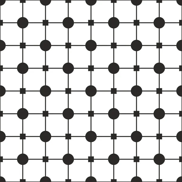 Fliese schwarz-weiß Vektormuster oder einfache geometrische Hintergrundtapete — Stockvektor